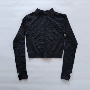NWT Zara Technical Mock-Turtleneck Full-Zip Bomber Style Sweater Jacket